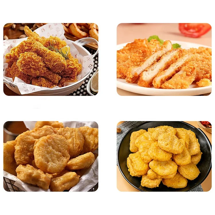 Patty Battering Machine Chicken Nuggets Battering Breading Coating Machine Cutlet Batter Covering Machine