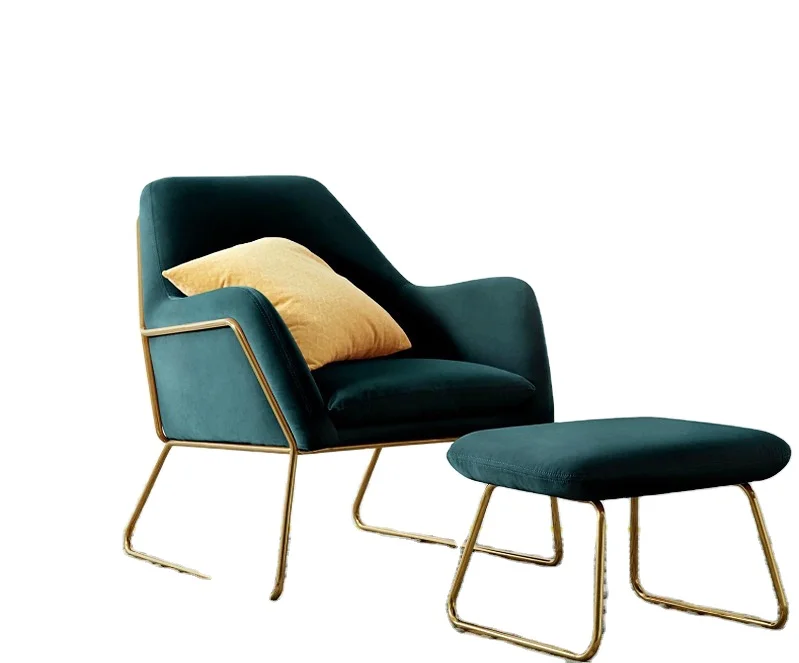 sherpa lazy velvet sofa chair Single living room bedroom balcony casual makeup velvet chair Dressing velvet stool