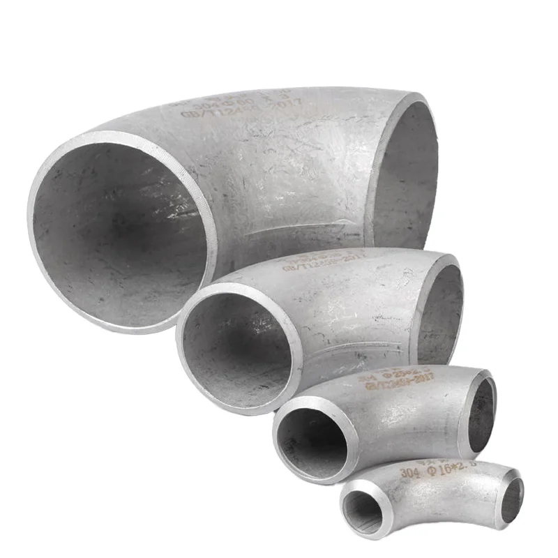 2205 304 316L 347L 904L Stainless Steel Sch40 CS LR/SR 45/90 Degree A234 WPB Seamless Elbow Pipe Fitting 3 1/4 Inch Min. 1 Piece