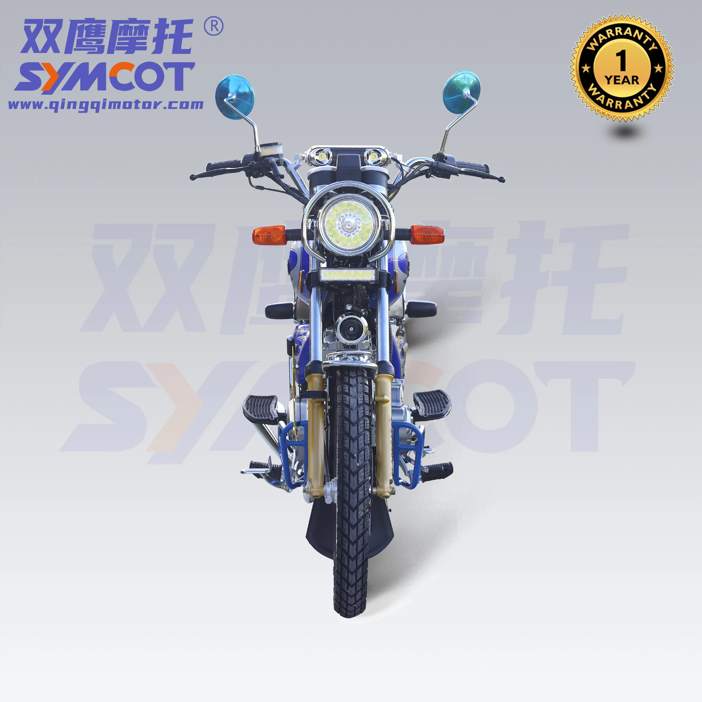 GN150 GN200 13-spoke aluminum rim LED headlight with mp3 engine protector mud guard