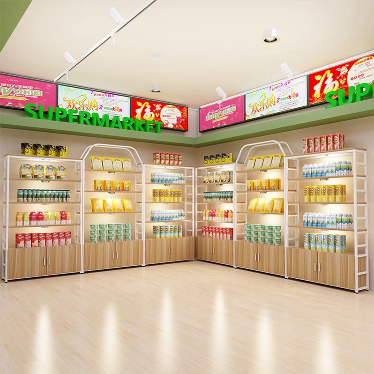 Customized Shopping Mall Wall Display Stand Retail Store Furniture For Cosmetic Display Showcase