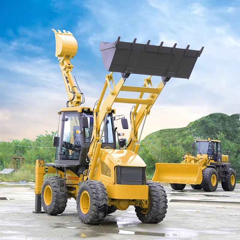 Hot sales china price compact 4x4 chinese mini backhoe loader small articulated backhoe excavator wheel loader with backhoe