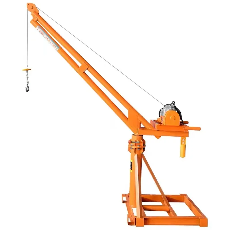 Construction mini portable crane small electric crane boom lifting truck mounted crane hydraulic