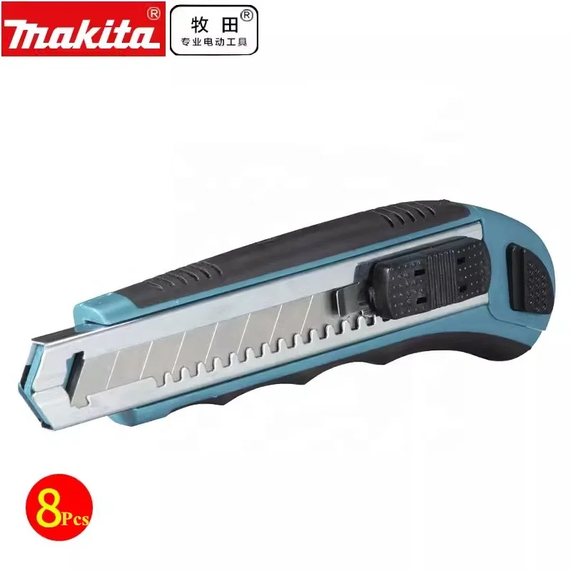 Original MAKITA Wallpaper Knife Heavy Duty Ultility Knife Large Box Cutting Knife Industrial Steel Blade Cutter