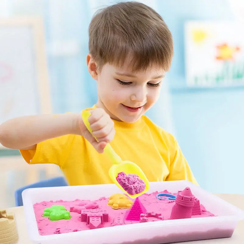 2023 Educational Non-toxic Customized Easily Modeling Shape Toys Play Sand In Bulk Set Diy Space Magic Sand sensory Sand