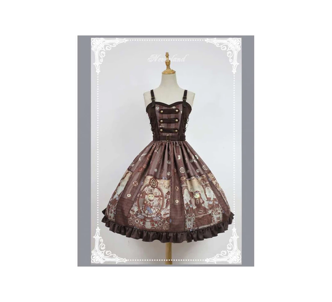 2021 China  medieval gothic court square neckline waist stitching bow Lolita dress