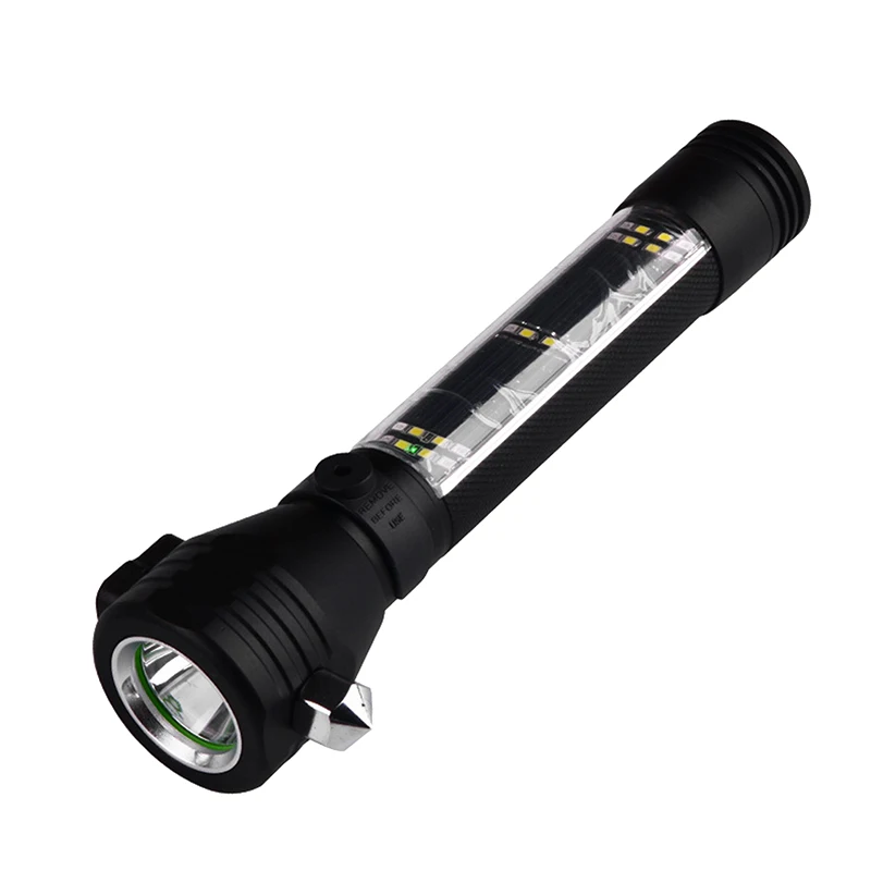 9 in1 high lumens multifunction aluminum flashlight 1000shooting distance with IP65 18650 rechargeable battery custom tiny flash