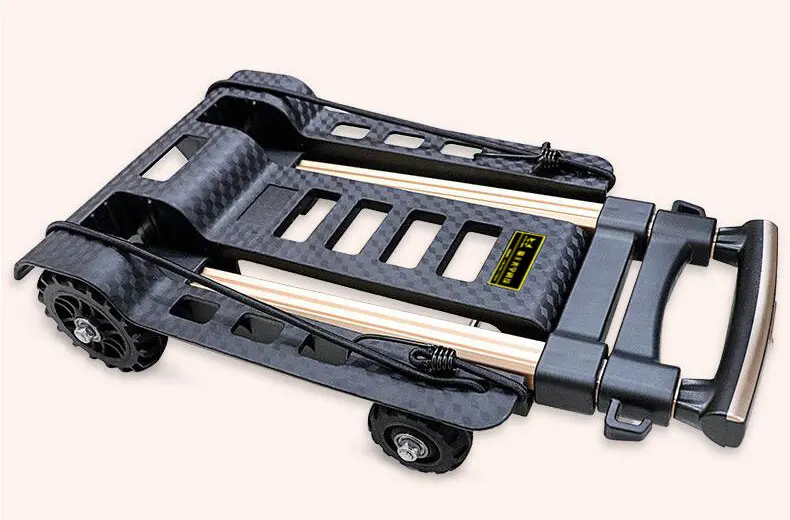 2021 High quality cost-effective products Aluminum Hand Truck Luggage Portable Folding Carts Trolley for Indoor Outdoor 
