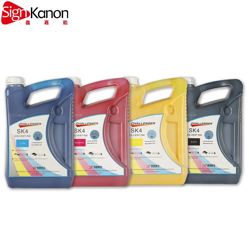 F.Y UNION Challenger printer SK4 solvent based ink for spt 510 printhead