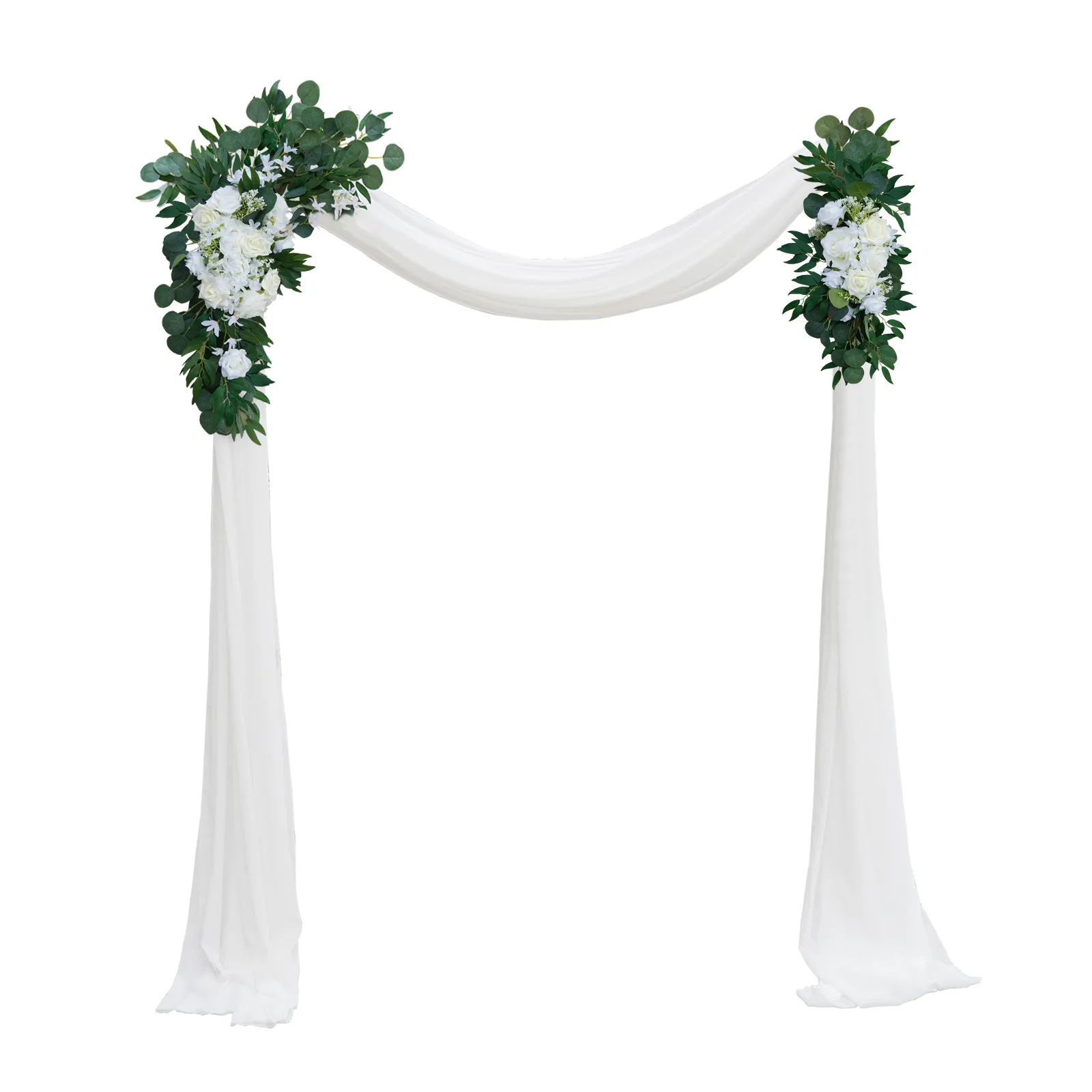 Custom Wholesale Outdoor Indoor Ceiling Background Decorations Ceremony Wedding Artificial Arch Flower Drapes Fabric