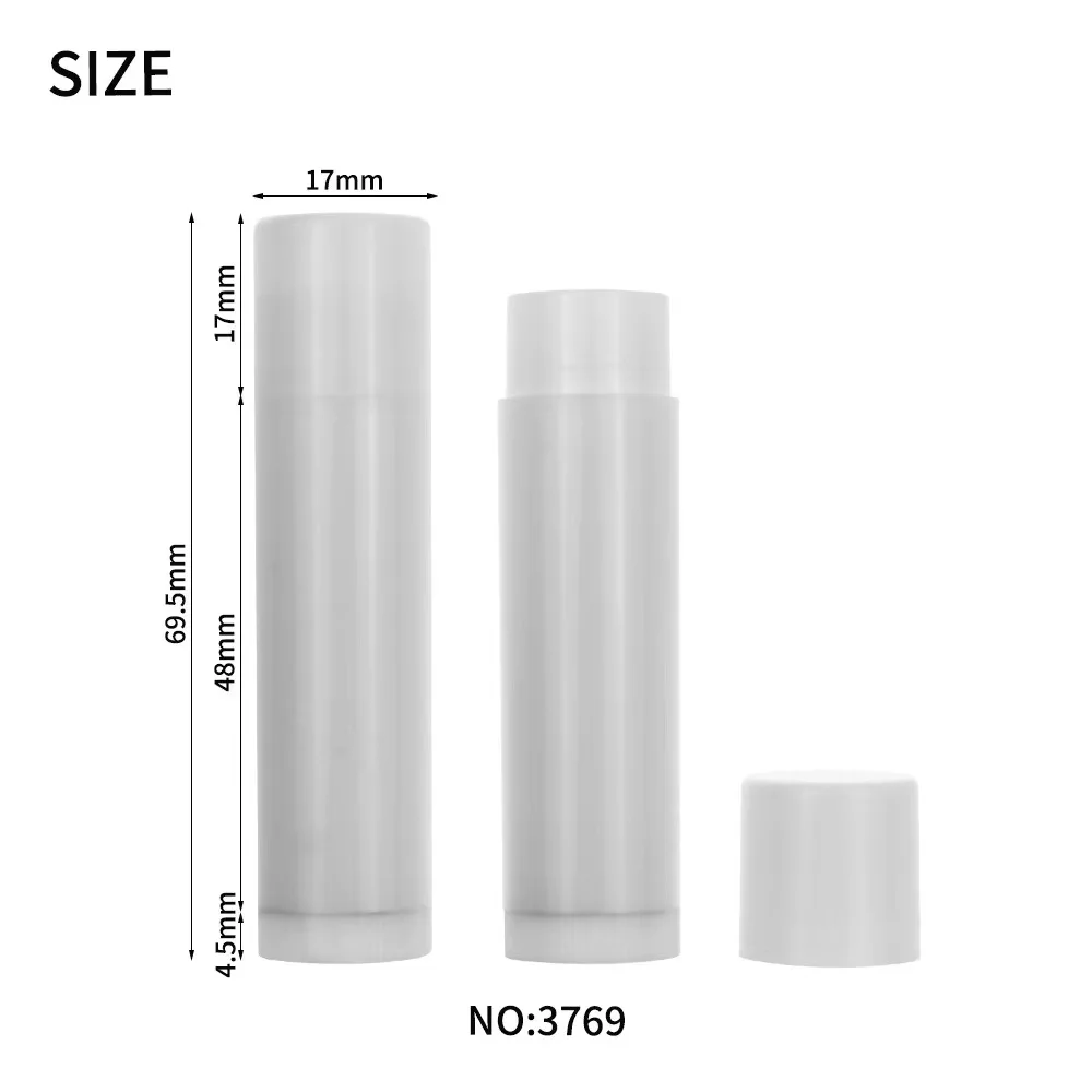 Wholesale Makeup Tool Lip Balm Container Private Label Lipstick Transparent White Black 5g Plastic Lip Balm Tube