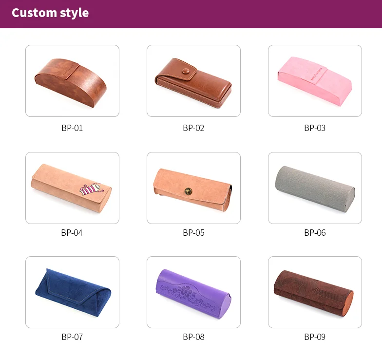 Bestpackaging  handmade reading glasses case Pu Leather custom logo magnet glasses box eyeglasses case packaging