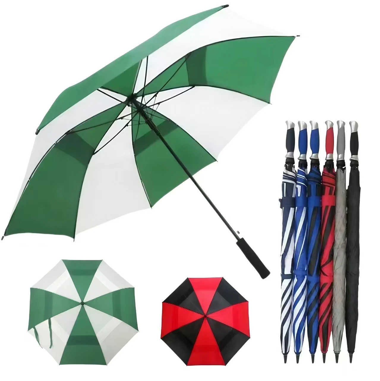 Custom Weatherproof Lightweight Outdoor Auto Opening Golf Umbrella With Logo umbrella Air Vented Canopy Parasol Sombrilla