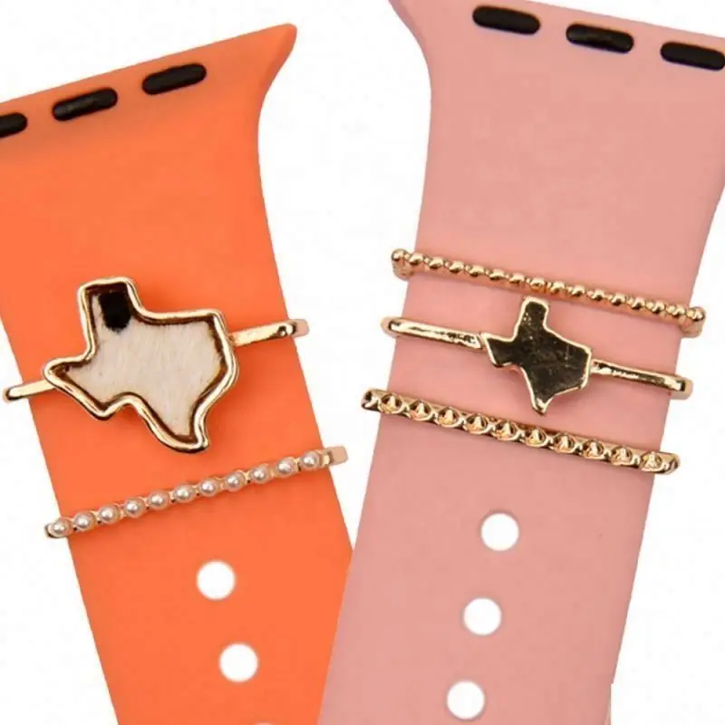 Popular Letter jewelry suit watch Band Charms Bracelet Metal Paw Decorative Nails Watch Luxury Strap Accessories Jewelry charm