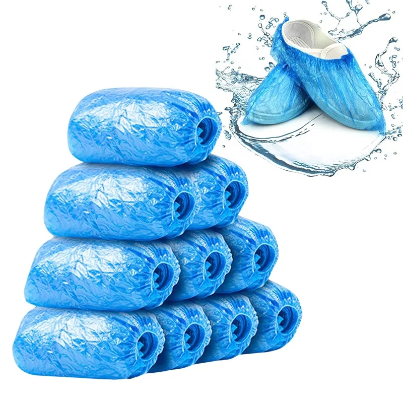 Heavy Duty Polyethylene Waterproof Non-Slip Shoe Covers Medical Cap & Shoe Cover with XX-LARGE size