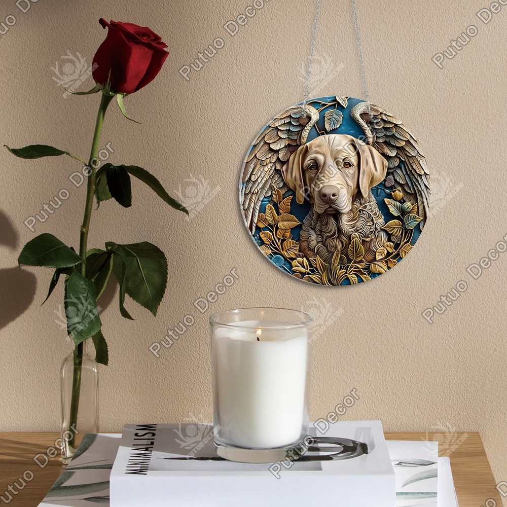 Rustic Charm Spreading Love and Happiness Cat Cows Wall Display Acrylic Dog Wall Art Decor for Animal Lovers