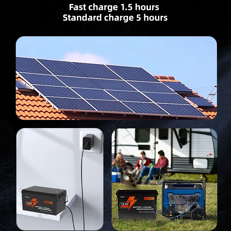 Аккумуляторная батарея 12 В Lifepo4 200Ah 24V 100Ah 150Ah 300Ah литий-ионные батареи с Bms для солнечной системы