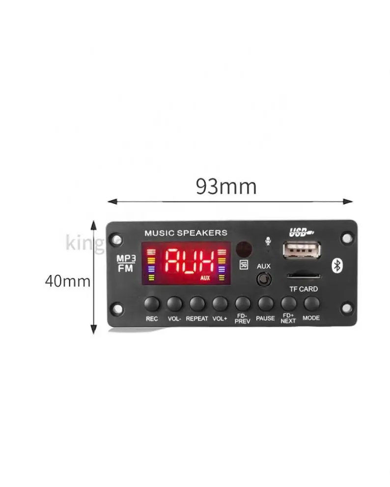 Автомобильный беспроводной автомобильный декодер 12 В плата Bluetooth MP3 WMA USB/SD/FM/AUX аудио модуль цветной экран
