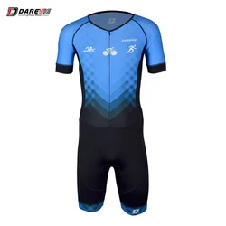Darevie OEM sublimation print custom team cycling trisuit bicycle skin suit bike speed suit bespoke cycling triathlon suit