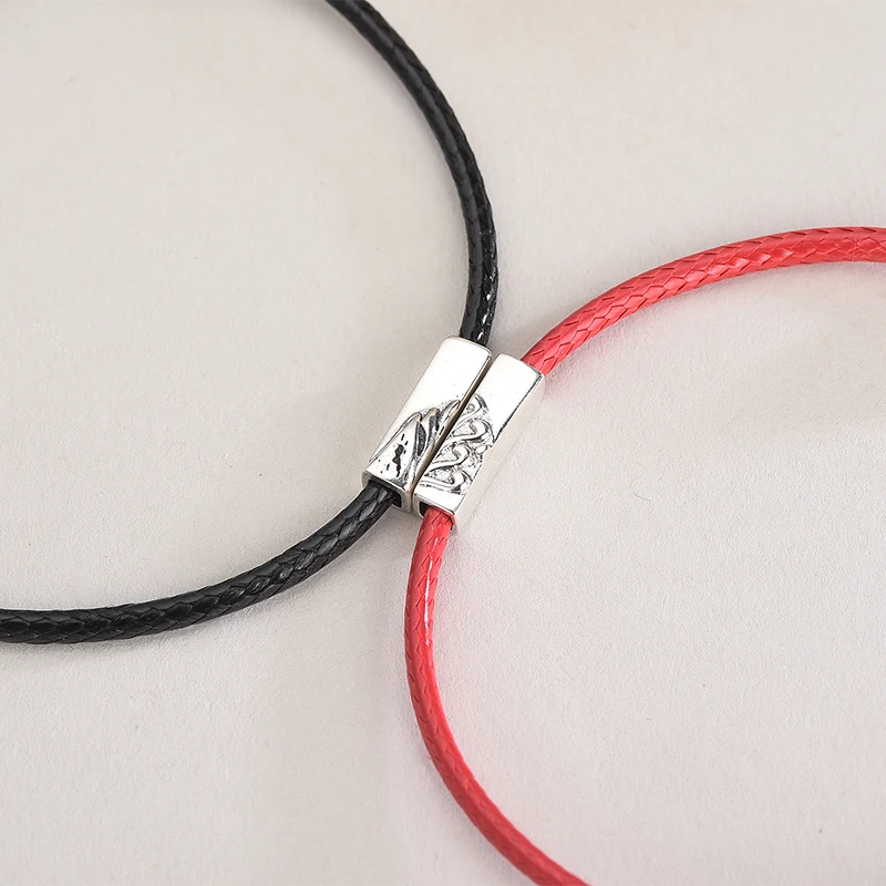 Long Distance Couples Bond Touch Bracelets 925 Sterling Silver Magnetic Bracelet Couple