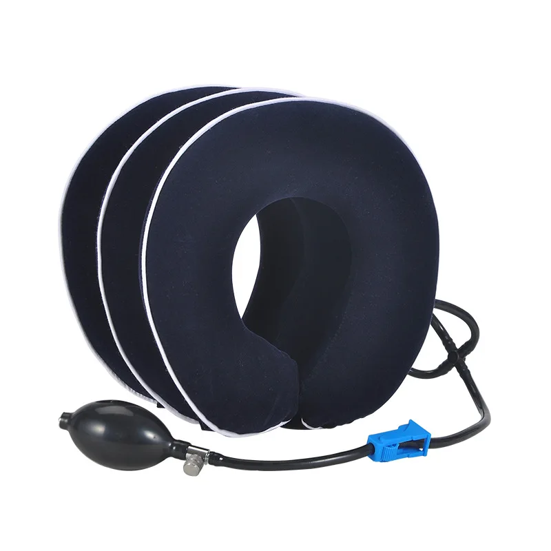 Full flannel Medical inflatable cervical neck collar traction device