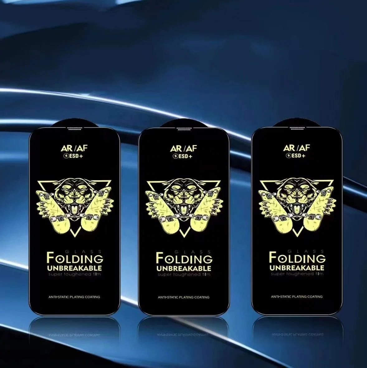 cheetah king Anti-static ESD+ AR AF FOLDING UNBREAKABLE Tempered glass electroplated coating screen protector