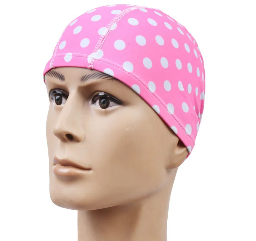 Low price Customized Logo Bathing Hat Boys Swimming Hats Stretch Milk Silk Hats