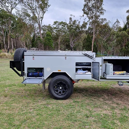 SAINTFAN Best Quality Independent Suspension Off Road Mini Camper Trailer With Rooftop Tent For Sale