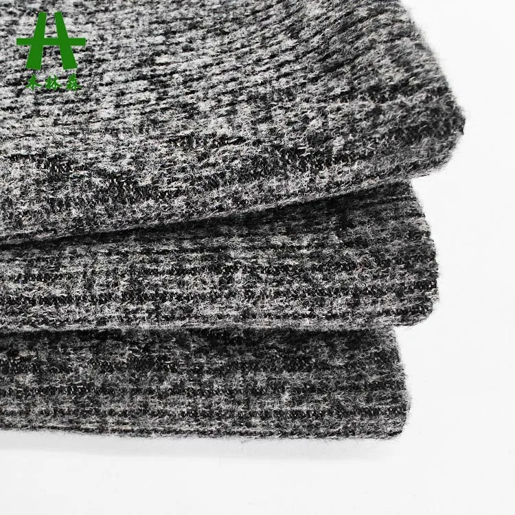 Mulinsen Textile Plain Dye RT Stretch Jacquard Polyester Rayon Fleece Knitted Fabric