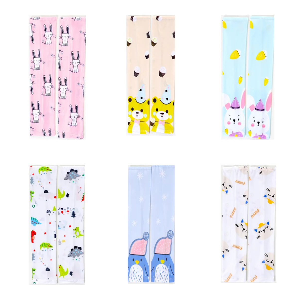 Summer Boys And Girls Children Cartoon Printed Patter Sun Protection Sleeve