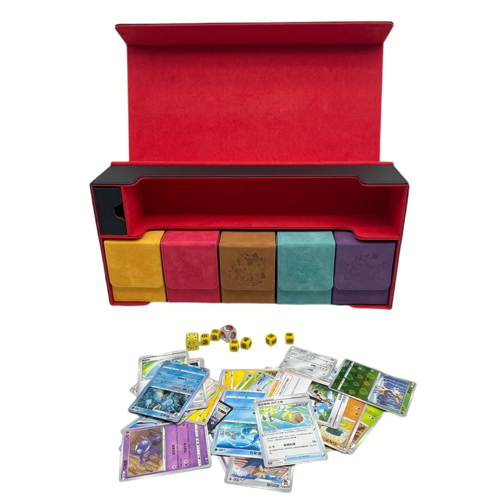 Luxury Custom Playing Card Deck Box Trading Card Storage Game Board Paper Card Plastic Box for Tarot Mtg Poke Mons Tcg Yugioh