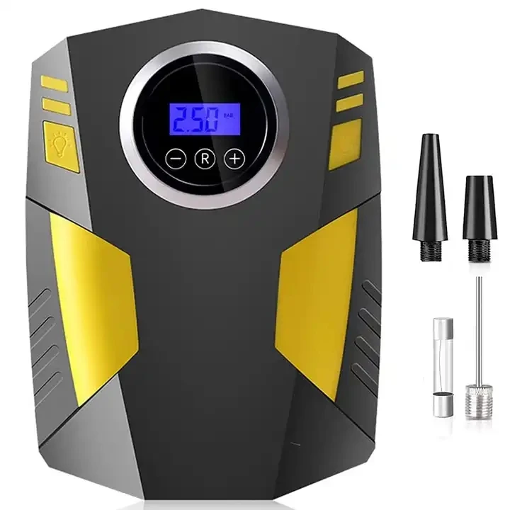 Air Compressor Tire Inflator 12V Portable Auto Tire Pump LED Light Digital Air Pump for Car Tires Bicycles