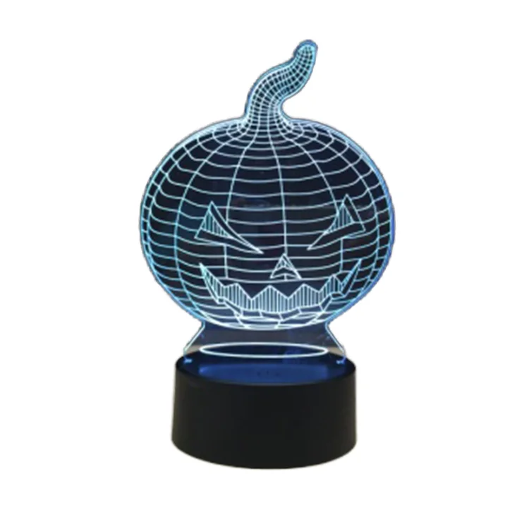 Wholesale 3D Acrylic LED Desk RGB Multicolor Night Lights Bedroom Minimalist Style Touch-Powered Crystal Mini LED Night Home