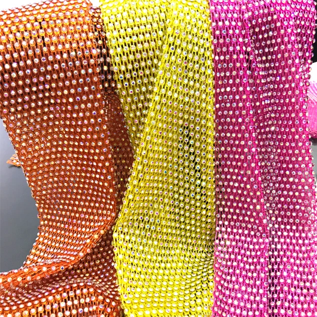 Поставка с завода va034 10 ярдов эластичная стрейчевая ткань со стразами отделочная сетка для украшения