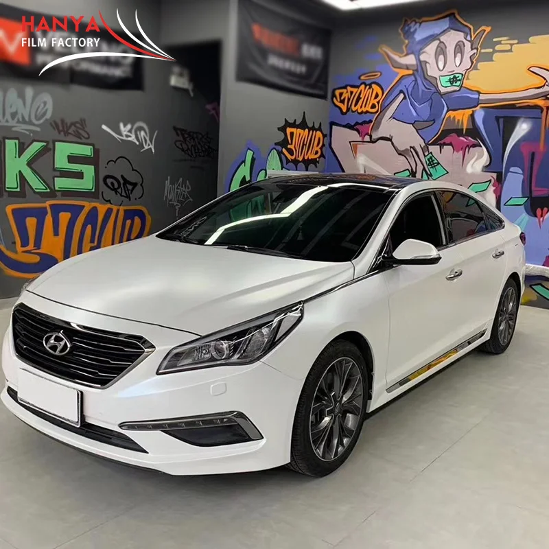 Air Bubble Free Wholesale White Adhesive Car Vinyl Film Wrap  VINYL Super Pearl Metal white