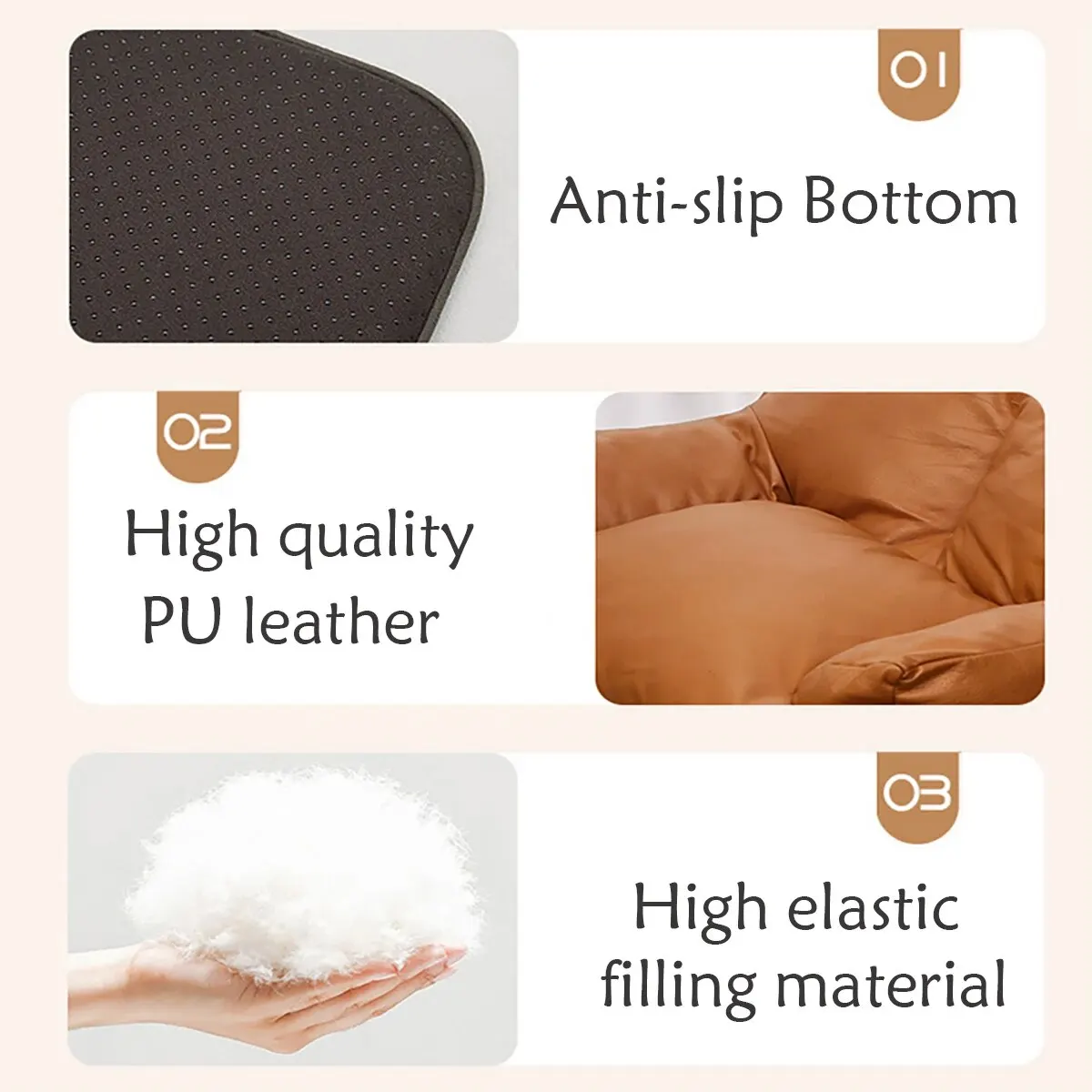 Seasonal Universal Soft PU Leather Dog Sofa and Comfortable Pet Cat Dog Sleeping Bed Cat Sofa Pet Couch Bed Dog Products