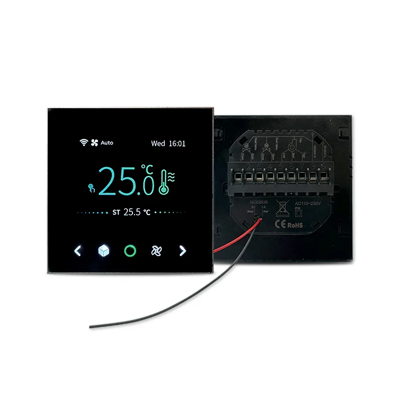 hvac smart thermostat wireless programmable room fcu thermostat