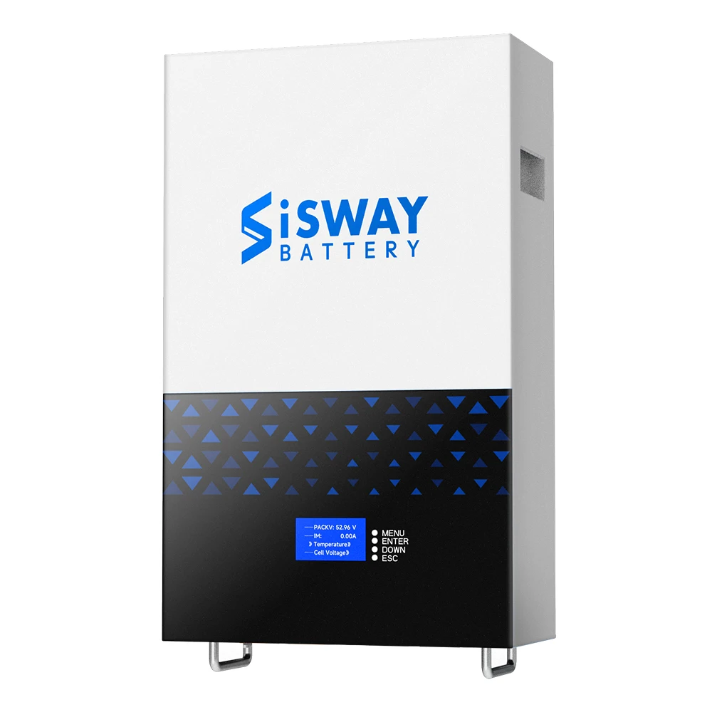 Deep Cycle Lifepo4 Battery 5kwh 24V 48V 100Ah 200Ah Lithium Wall Mounted Battery With LCD Touch Screen Solar Battery