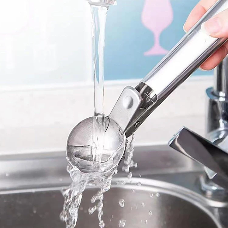 Premium Icecream Spoon with Trigger and Comfortable Handle Stainless Steel Ice Cream Scoop for Meatball Frozen Yogurt Gelatos