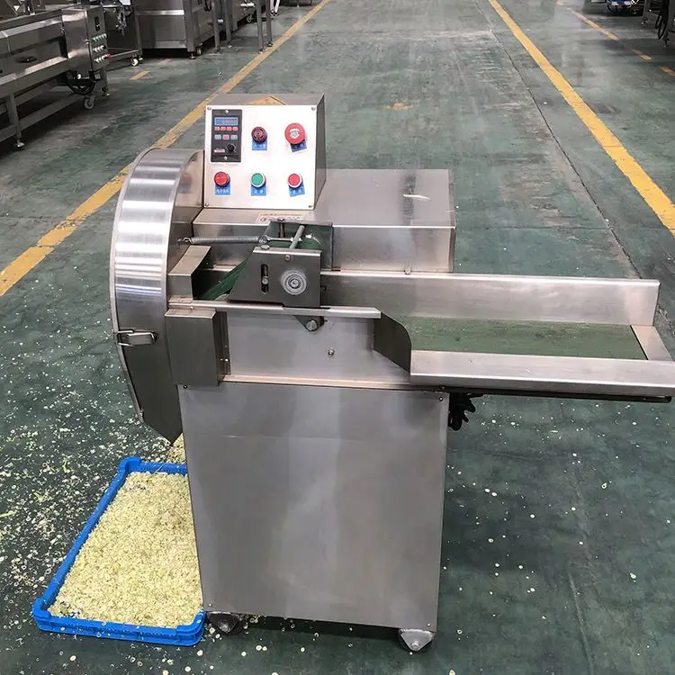 Stainless steel fresh red chilli stem parsley spinach leaf electric vegetable dicer /cutter cutting machine