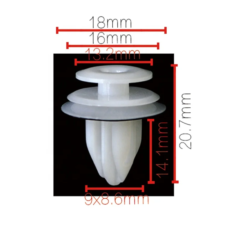 D08 automotive clips and fasteners wholesale plastic rivets 10mm