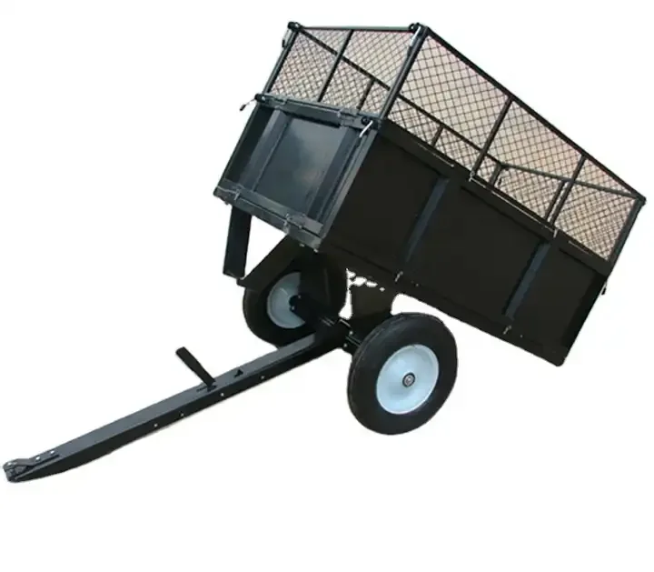 TIANHAIDA Garden Trolley Load lawn tractor trailer Towed Tipper Dumping Trailer Cart