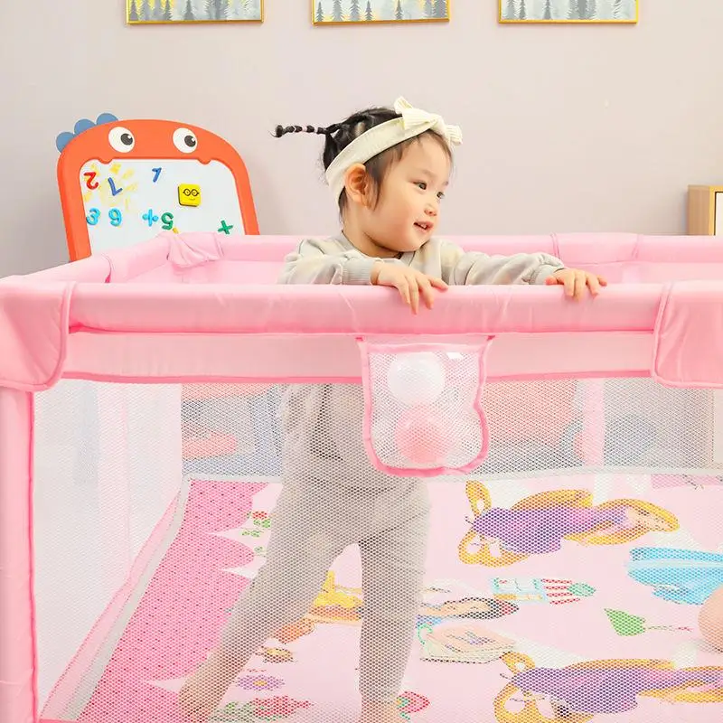 Wholesale Portable Toddler Indoor Square  Crawling Play Yard Firmly Safety Fence Large Baby Kids Playpens for Children