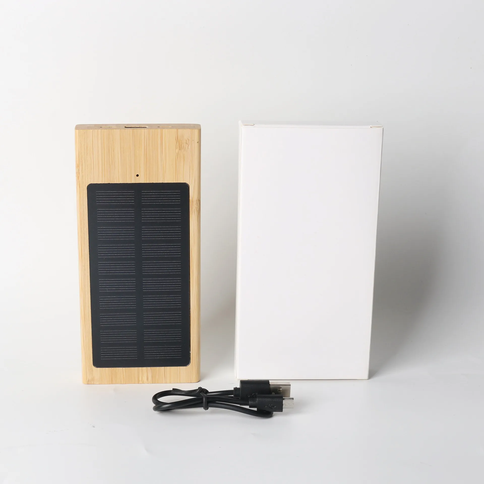 zhusuan- Outdoor 10000mAh Portable Solar Mobile Power Bank Wooden Design with Lithium Ion Battery MPPT Controller Powered Solar Panel