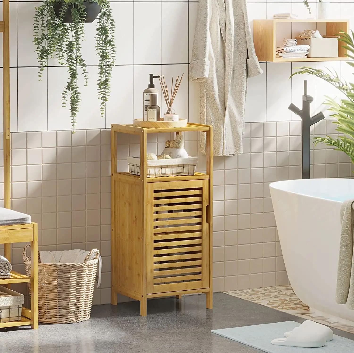Home Furniture 2 Tier Wooden Bathroom Shoe Paraffin Block Outdoor Modern Bamboo Storage Cabinet With Drawers Lock Tall Door