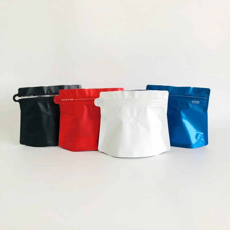 Customizable printing stock Wholesale small size frosted aluminum foil freestanding irregular shape coffee zipper bag
