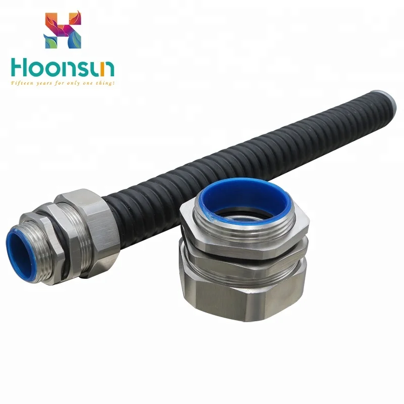 PA66 Stainless Liquid Tight Zinc Alloy Brass Hose Fitting Flexible Conduit Connector