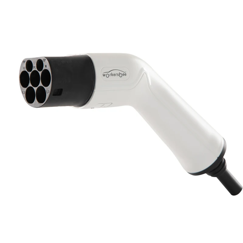 
Однофазный Штепсель типа 2 для электромобилей, стандарт IEC 62196-3, 32 А переменного тока, штепсельная вилка EVSE, IP65, сертификат CE SAE 