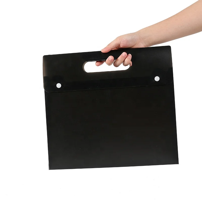 A2 A3 A4 Size Waterproof Document File Clear PP Plastic TWo Snap Button Envelope Document Bag school bag