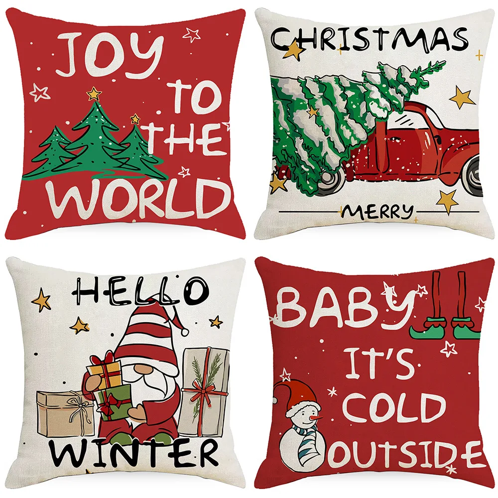 Custom 3D Print  Promotion Gift Pillowcase Wholesale Christmas Pattern Pillow Case